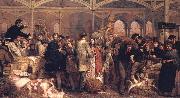 George Elgar Hicks Billingsgate Fish Market oil on canvas